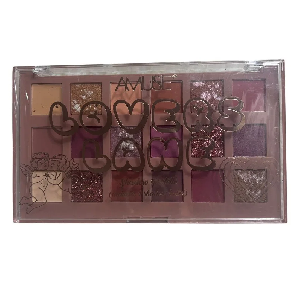 Amuse Lovers Lane 18 Color Shadow Palette Matte Shimmer Glitter Brand New
